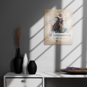 Contemplating (metal print)