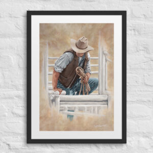 Contemplating (print + mat + frame)