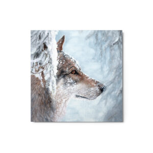 Snow and Silence (metal print)